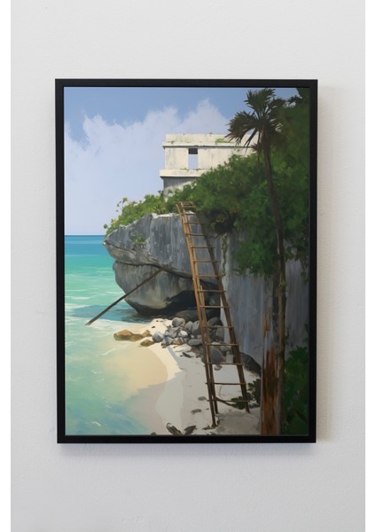 Tulum - Çerçevesiz Özgün Tasarım Tablo Poster Duvar Tablosu