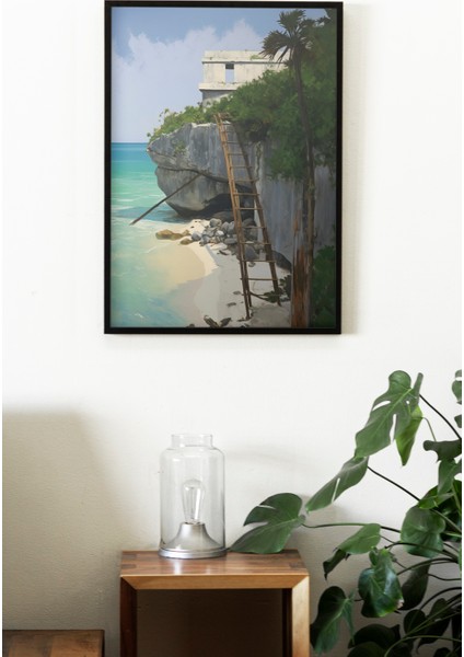 Tulum - Çerçevesiz Özgün Tasarım Tablo Poster Duvar Tablosu fiyatları