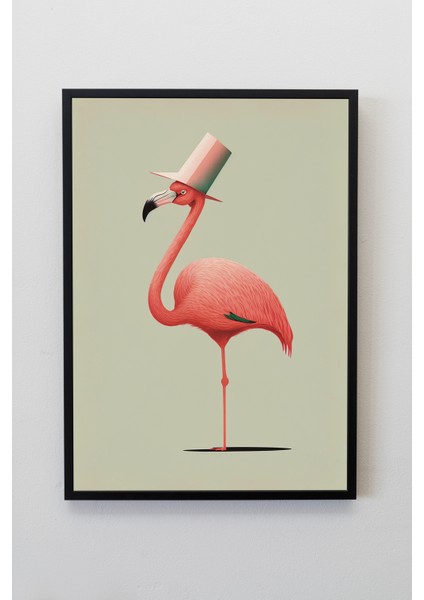 Flamingo - Çerçevesiz Özgün Tasarım Tablo Poster Duvar Tablosu