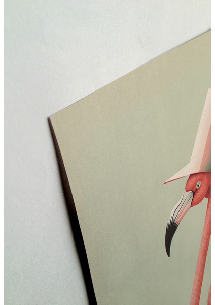 Flamingo - Çerçevesiz Özgün Tasarım Tablo Poster Duvar Tablosu