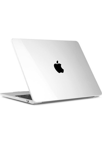 Novstrap Apple Macbook Air 15 Inç A2941 M2 Çip ile Uyumlu Parlak Kılıf + Şeffaf Klavye Kılıfı + Film