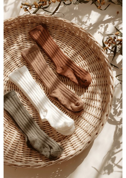 Dizaltı Pamuk Çorap - Krem fiyatları