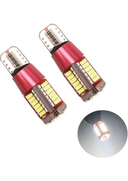 T10 5W Beyaz 54 Ledli Oto Işık Lamba Park Plaka Ampul 2 Adet