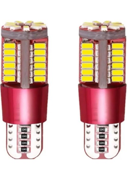 T10 5W Beyaz 54 Ledli Oto Işık Lamba Park Plaka Ampul 2 Adet modelleri