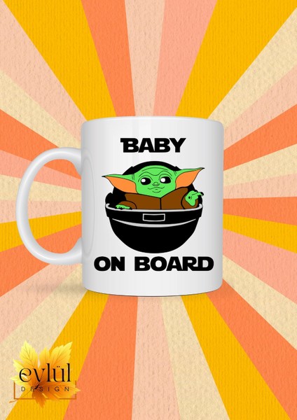 Star Wars Temalı Baby Yoda Karakter Özel Tasarım Baskılı Kupa Bardak fiyatları