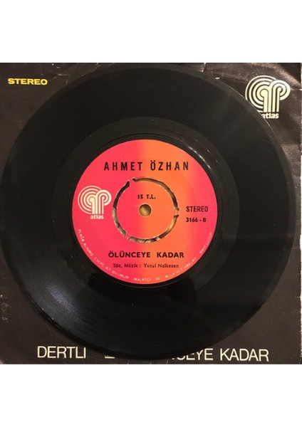 Ahmet Özhan - Dertli - Ölünceye Kadar - Plak