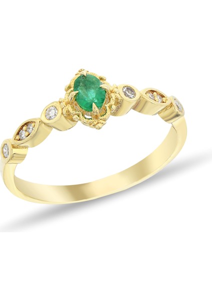 - Renkli Taşlı Hf Yz - 14 Ayar Altın - Gramı : 1.98