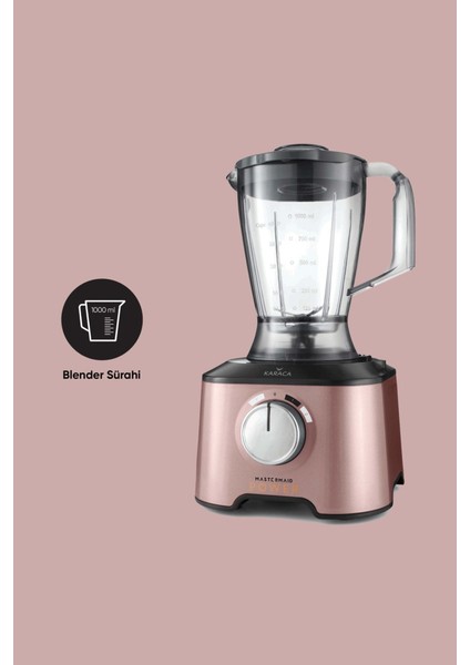 Yeni Nesil Mastermaid Power Multifunctional 10 In 1 Rosegold Mutfak Robotu, Blender Seti 2000W