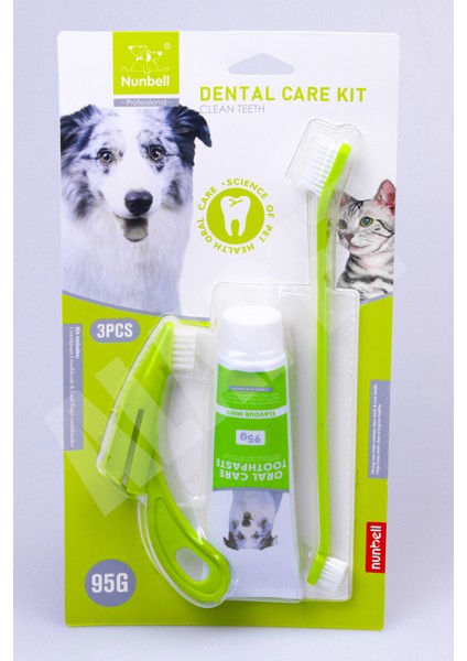 Kedi Ve Köpekleriniz Için Diş Fırçası Ve Diş Macunu (Tam Set) Yumuşak Fırça