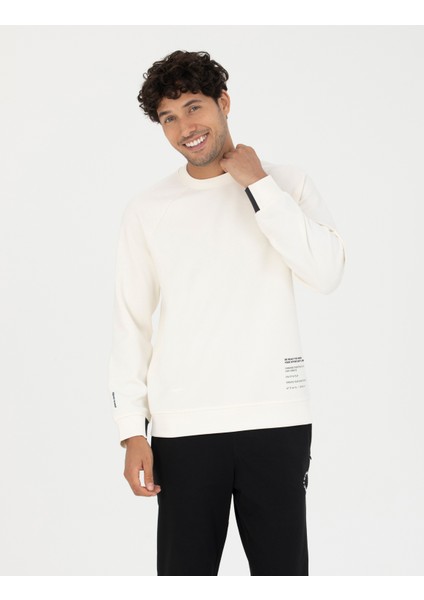 Pierre Cardin Erkek Ekru Regular Fit Sweatshirt 50272509-VR019