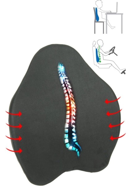 Bel Destek Minderi Bel ve Sırt Destek Yastığı Ortopedik Yastık