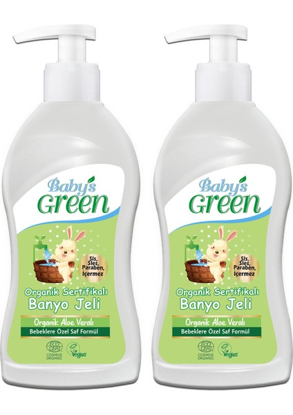 2'li Set Baby's Green Organik Bebek Banyo Jeli Sıvı Sabun - 500ML*2 Ecocosmos