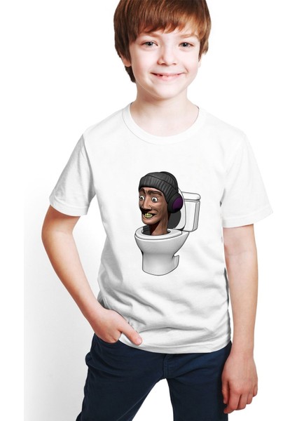 Skibidi Toilet Baskılı Unisex Çocuk Tişört H011