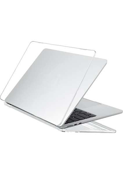 Apple Macbook Air 15 M2 2023 A2941 Uyumlu Kılıf Parlak Şeffaf Kapak Koruma 15.3" Kılıf