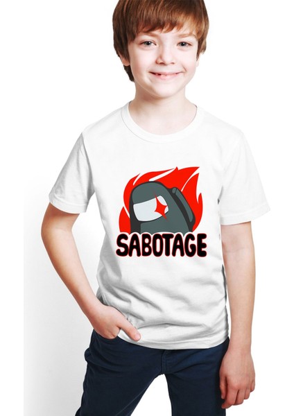 Among Us Baskılı Unisex Çocuk Tişört H07