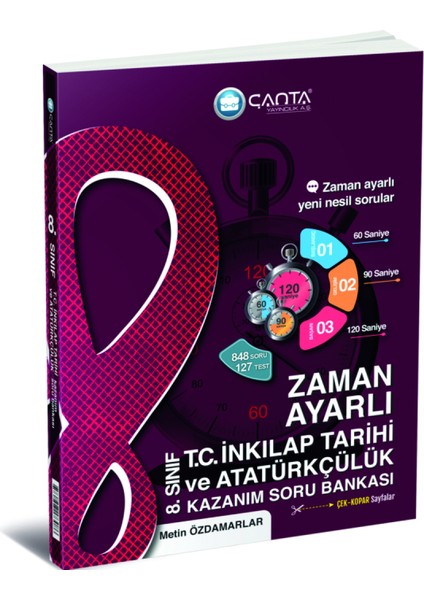 8. Sınıf Zaman Ayarlı Türkçe + Matematik + Fen Bilimleri + Inkılap Tarihi Kazanım Soru Bankası indirimleri