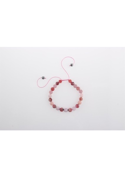 Pembe Kuvars, Pembe Opal, Altın Rutilli Kuvars, Hakiki Yemen Akiği, Rodokrozit, Kunzit Bileklik B905 fırsatları