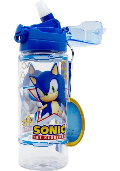 Sonic Şeffaf Matara 500ML - Sonic Suluk - Lisanslı Sonic Matara - Pipetli Suluk