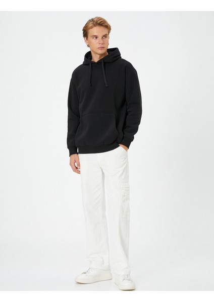 Kapşonlu Sweat Kanguru Cep Detaylı Uzun Kollu fiyatları