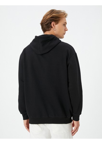 Kapşonlu Sweat Kanguru Cep Detaylı Uzun Kollu fırsatları