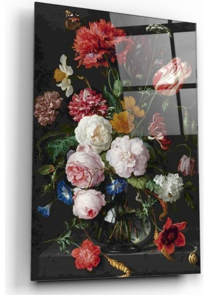Çiçekler Cam Tablo