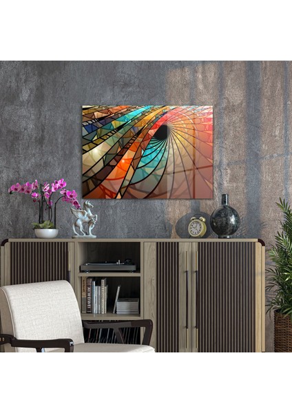 Cam Tablo Geometrik Tasarım 70X100 cm