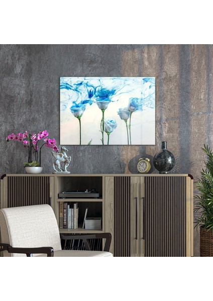 Cam Tablo Beyaz Güller 70X100 cm