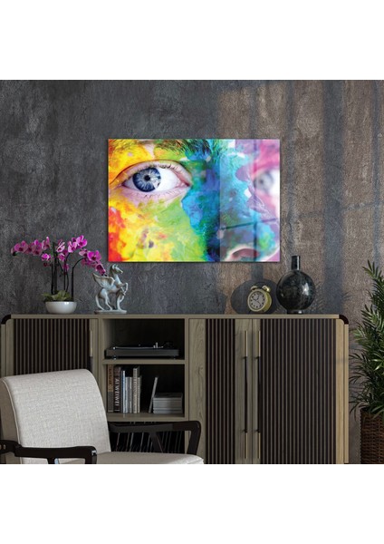 Colourful Woman Eye Cam Tablo 70X100 cm