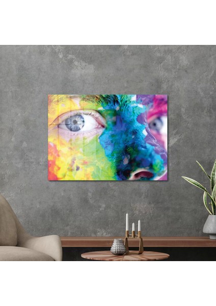 Colourful Woman Eye Cam Tablo 70X100 cm