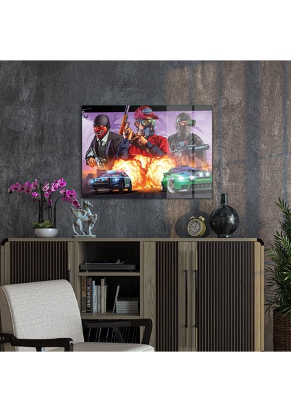Cam Tablo Gamer Room Backround 70X100 cm