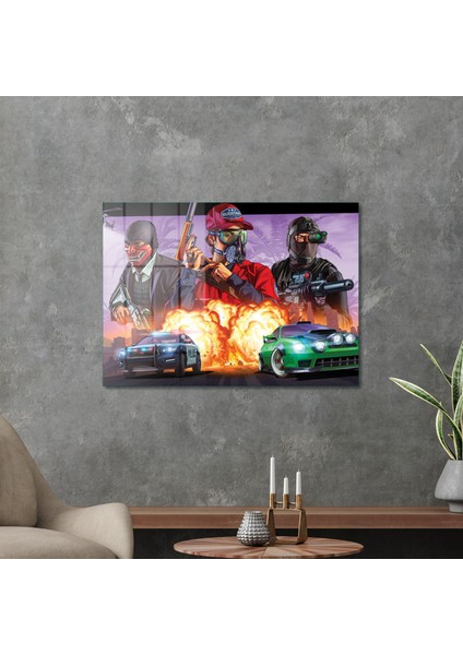 Cam Tablo Gamer Room Backround 70X100 cm modelleri