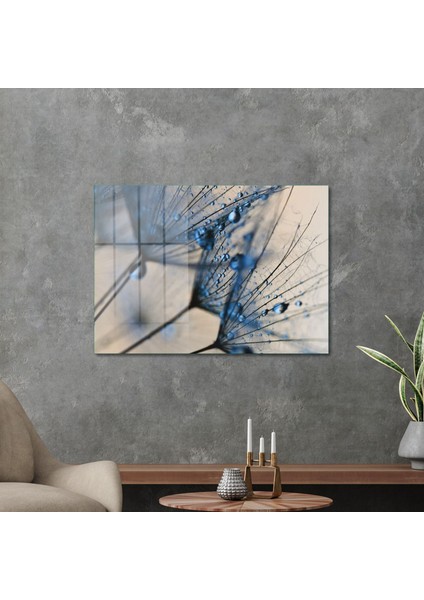 Cam Tablo Mavi Çiçekler 70X100 cm modelleri