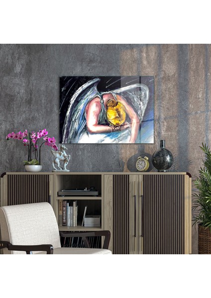 Cam Tablo Angel Wings 70X100 cm