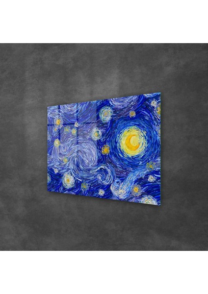 Cam Tablo Van Gogh Yıldızlı Gece 70X100 cm fiyatları