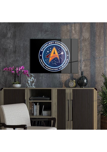 Cam Tablo Star Trek Fleet Logo 50X70 cm