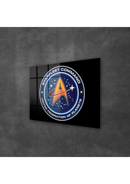 Cam Tablo Star Trek Fleet Logo 50X70 cm fiyatları