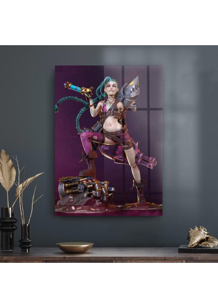 Cam Tablo League Of Legends Jinx 50X70 cm