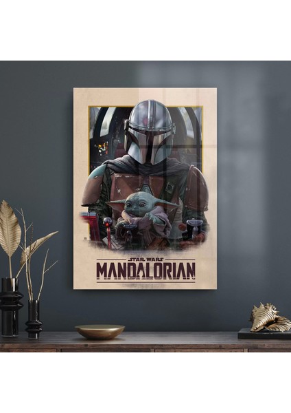Cam Tablo Renkli Mandalorian 50X70 cm