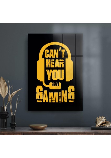 Cam Tablo Gaming Yazılı 30X40 cm
