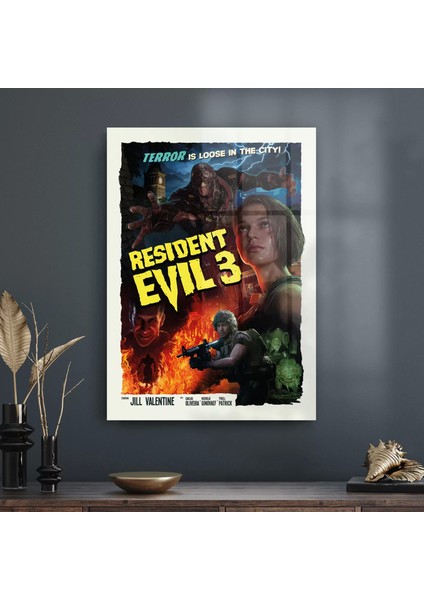 Cam Tablo Resident Evil 30X40 cm