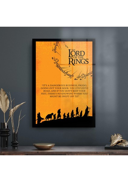 Cam Tablo Yüzüklerin Efendisi Dangerous 50X70 cm
