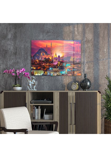 Cam Tablo Istanbul Manzarası 50X70 cm