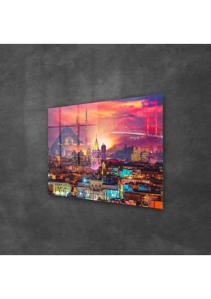 Cam Tablo Istanbul Manzarası 50X70 cm fiyatları