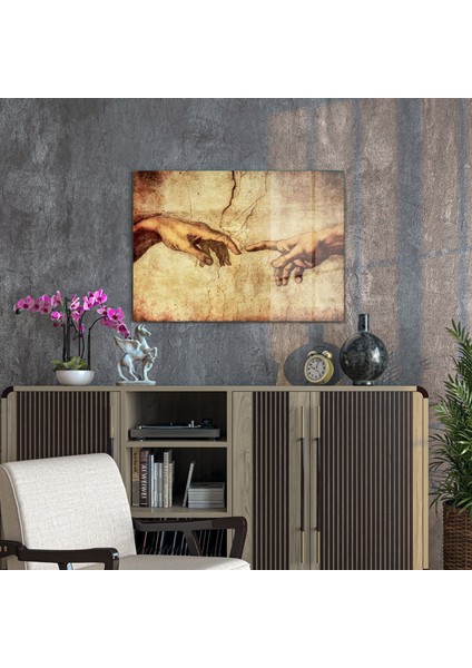 Cam Tablo Touch Of God 50X70 cm