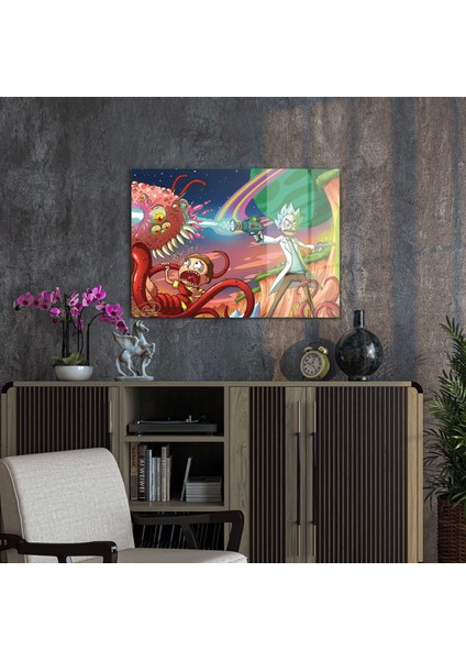 Rick And Morty Blast Cam Tablo 50X70 cm