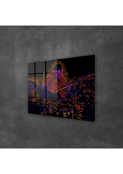 Cam Tablo Jazz Drummer 50X70 cm modelleri