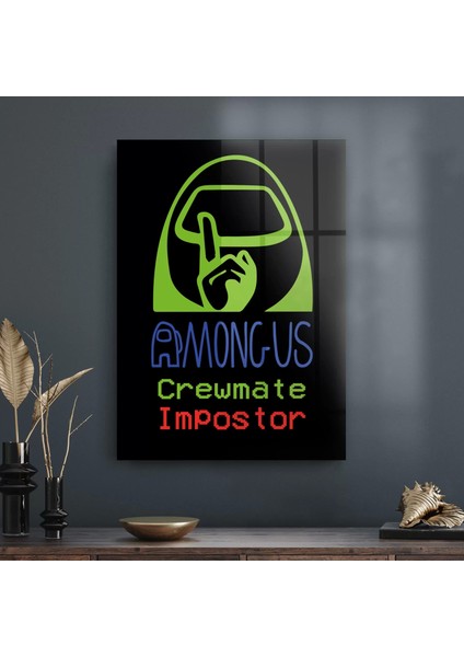 Cam Tablo Gamer Imposter Among Us 30X40 cm