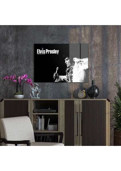 Cam Tablo Elvis King 50X70 cm
