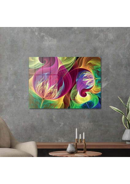 Cam Tablo Abstract Arka Plan 50X70 cm