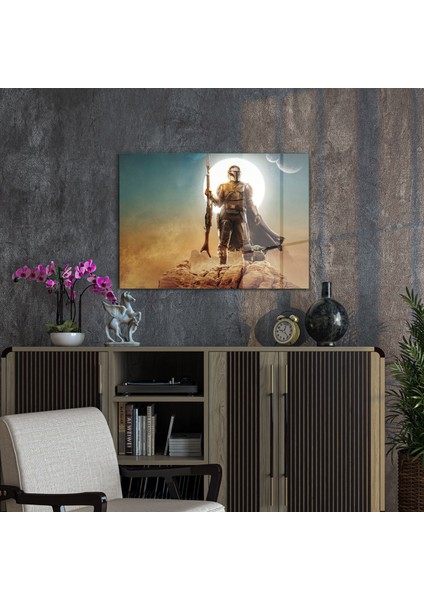 Cam Tablo Mandalorian Grogu 50X70 cm